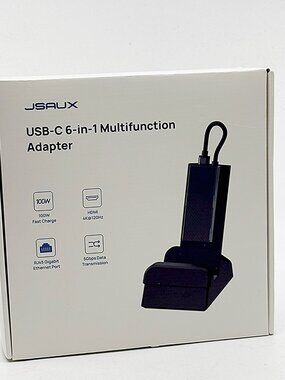 JSAUX 6-in-1 Dock 100W Charger Steam Deck ROG Ally HDMI 4K